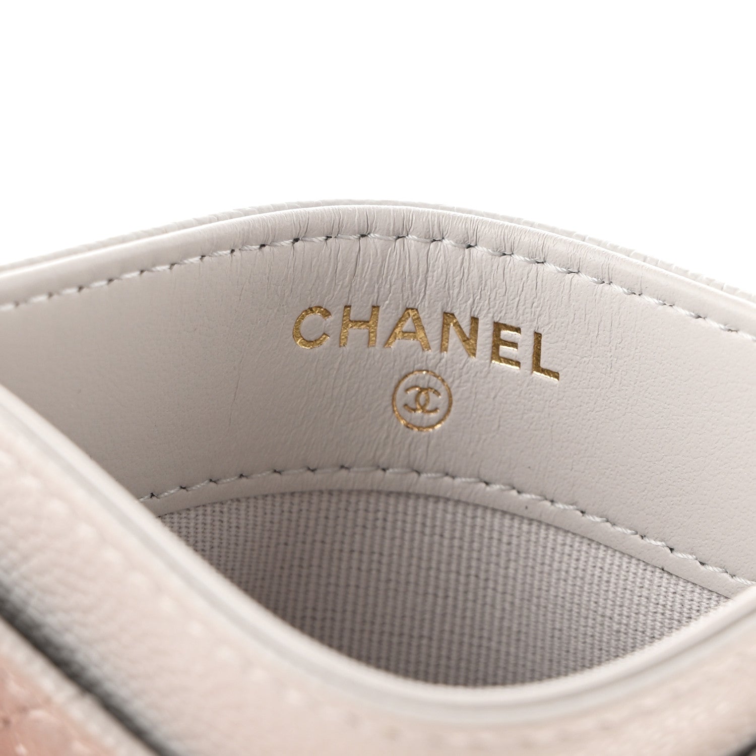 Chanel Caviar Quilted Card Holder Grey 6 of 9