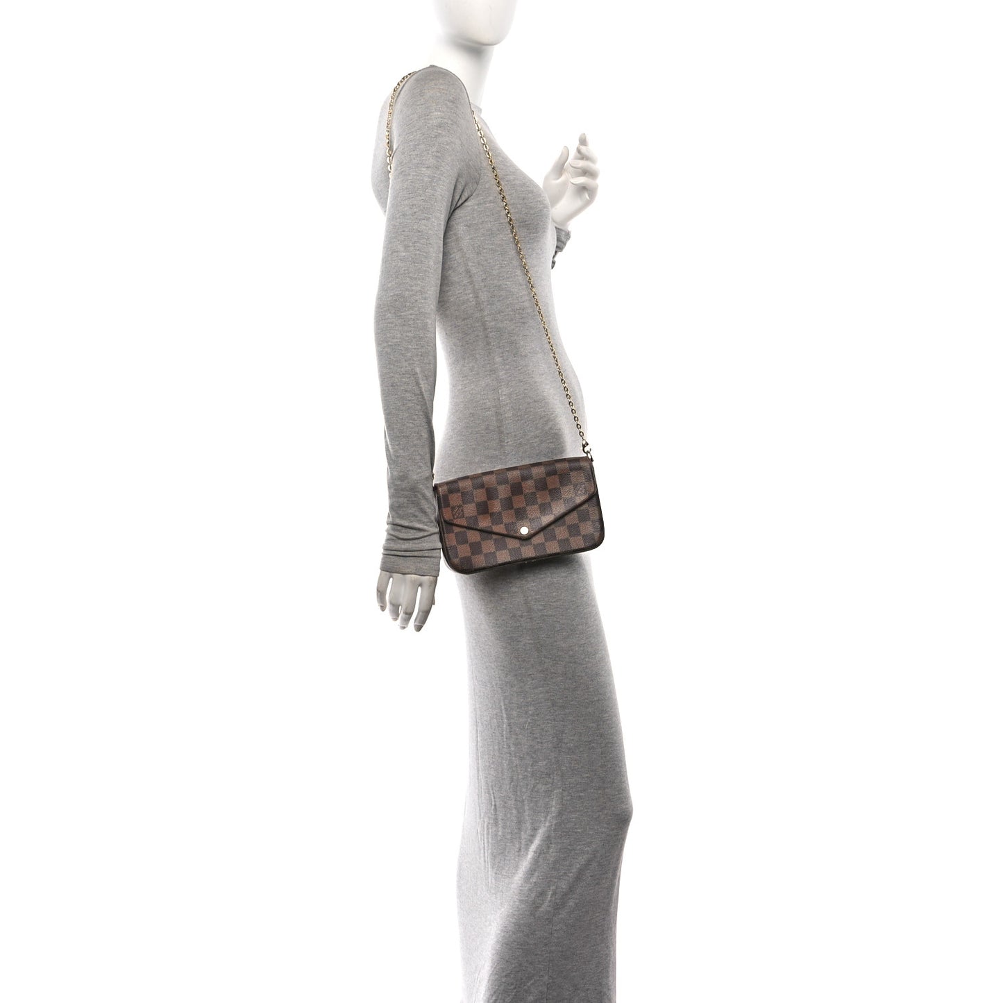 Damier Ebene Pochette Felicie Chain Wallet