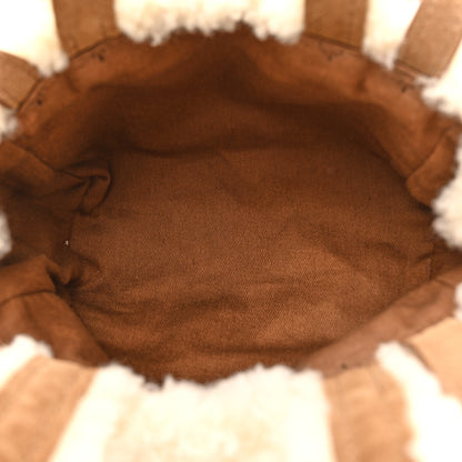 Telfar X UGG Suede Shearling Reverse Small Shopping Bag Natural 5 of 10