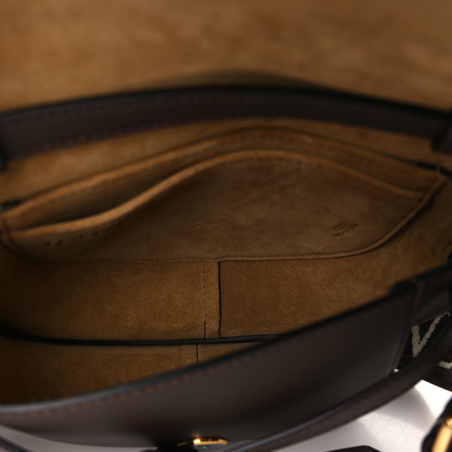 Calfskin Jacquard Mini Gate Dual Bag Chocolate