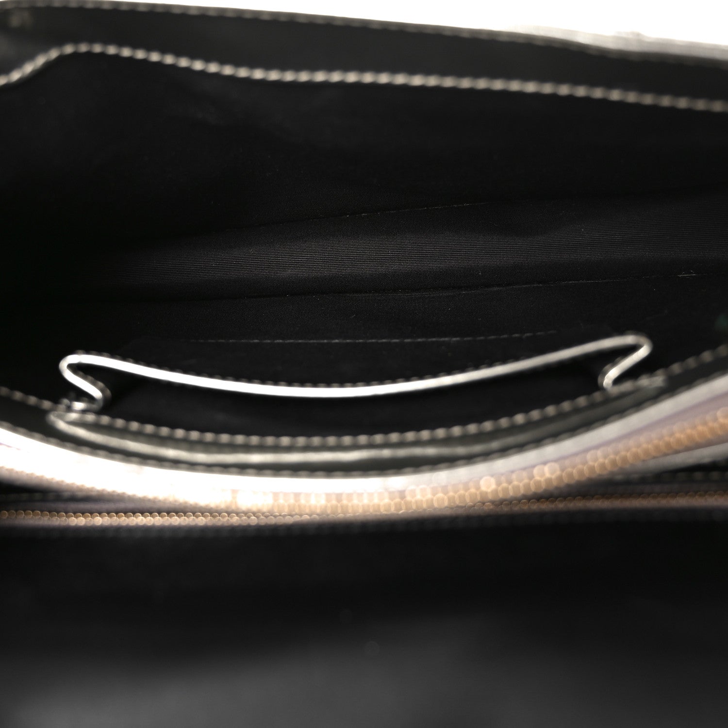 Bulgari Metallic Calfskin Serpenti Forever Shoulder Bag Silver 5 of 9