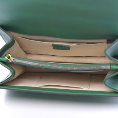 Gucci Moon Calfskin Web Medium Dionysus Bamboo Top Handle Bag Emerald Blue Hibiscus Red 5 of 16