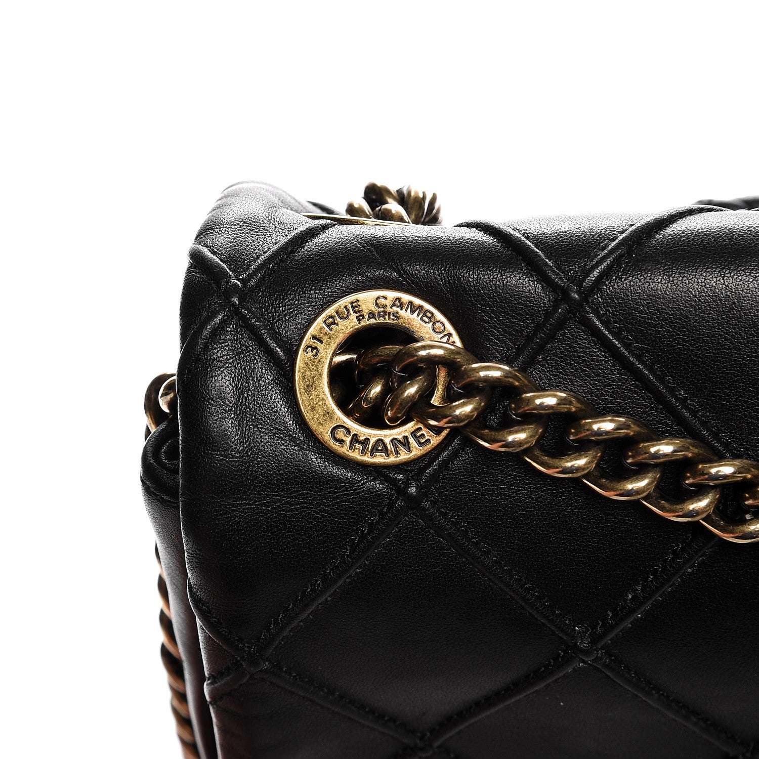 Chanel Calfskin Diamond Debossed Large Cosmos Flap Black 8 of 8
