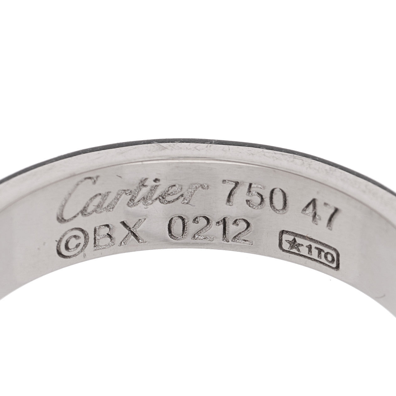 Cartier 18K White Gold 3.5mm LOVE Wedding Band Ring 47 4 4 of 4