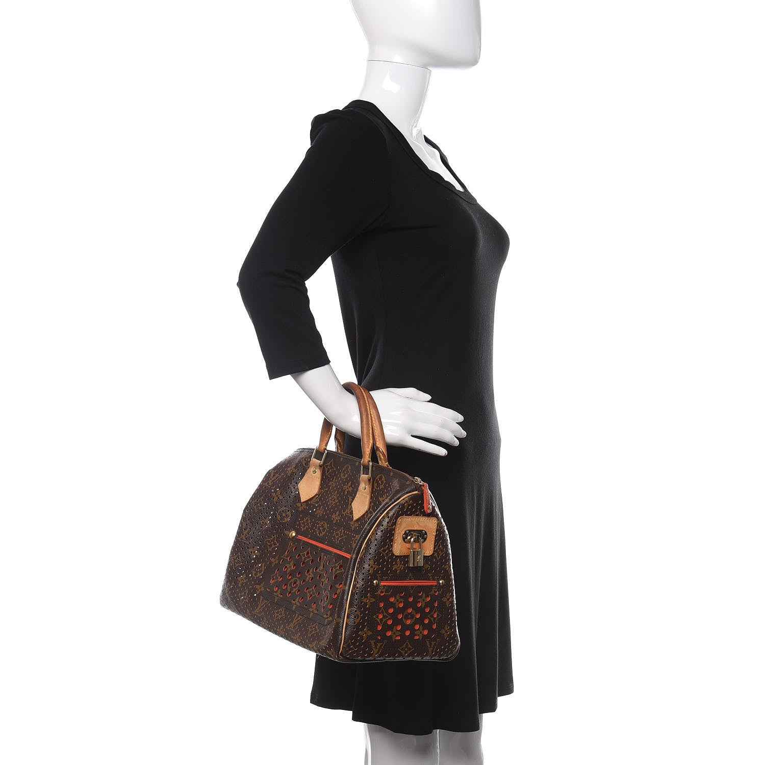 Louis Vuitton Monogram Perforated Speedy 30 Orange 2 of 10