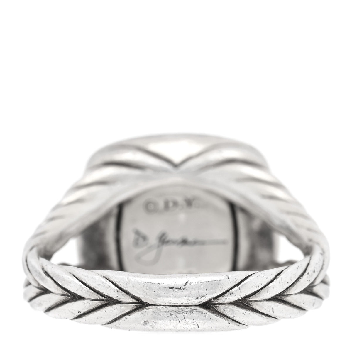 Sterling Silver Diamond 11mm Albion Pave Ring 52 6