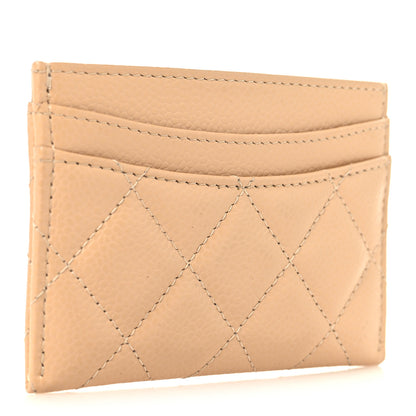 Chanel Caviar Quilted Card Holder Beige 3 of 9