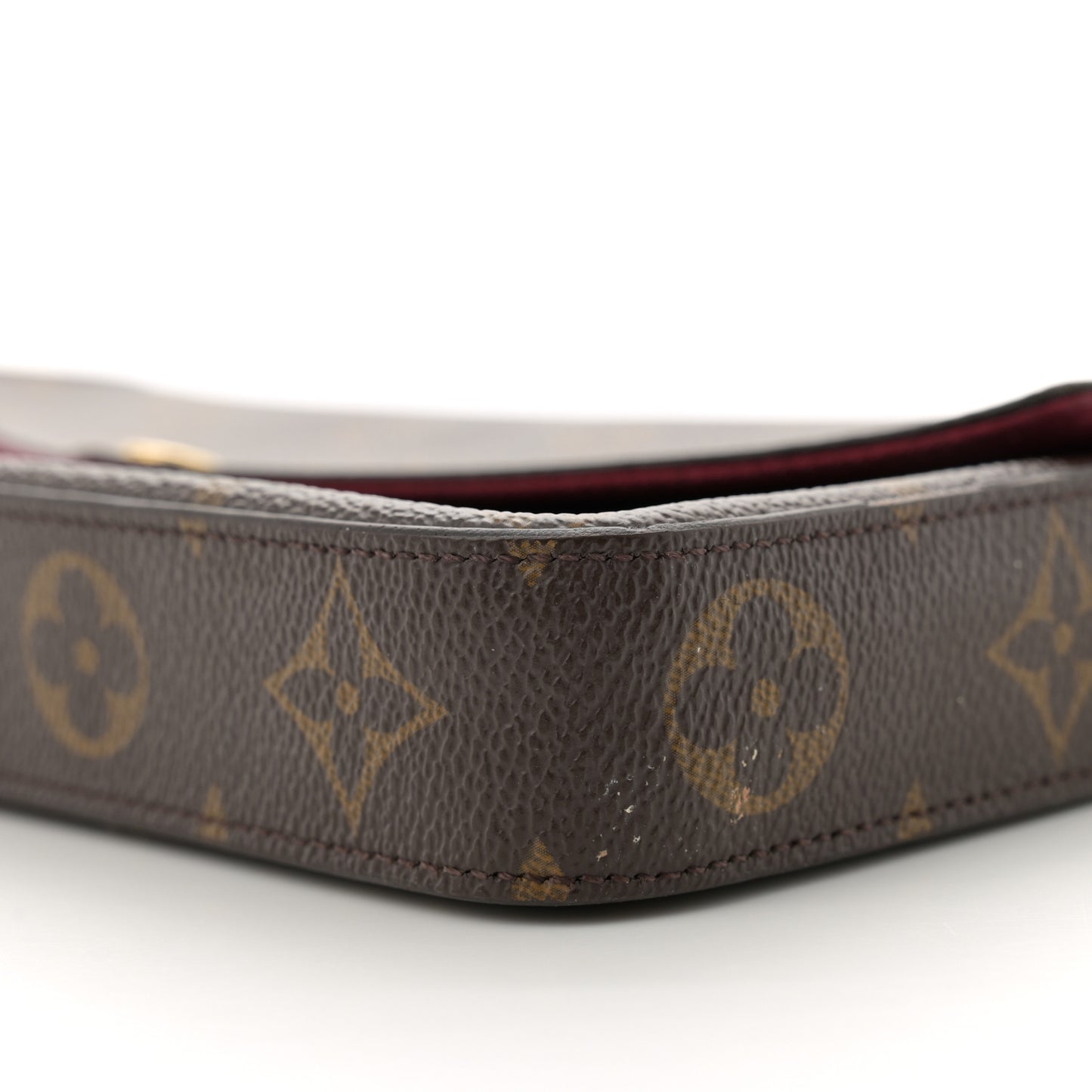Monogram Pochette Felicie Chain Wallet Fuchsia