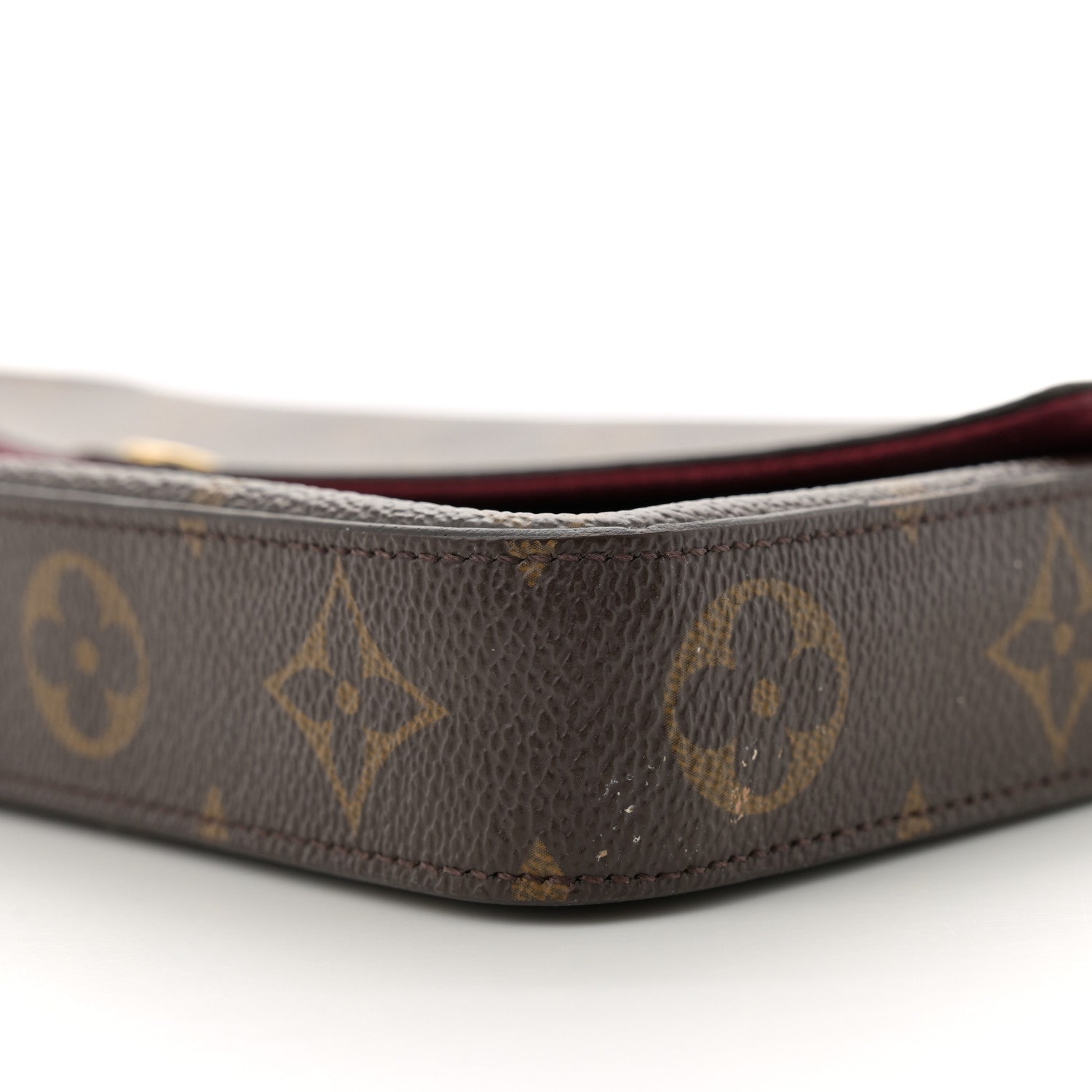 Louis Vuitton Monogram Pochette Felicie Chain Wallet Fuchsia 10 of 13