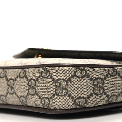 Gucci GG Supreme Monogram Textured Dollar Calfskin Web Mini Ophidia Envelope Shoulder Bag Beige Ebony 10 of 11