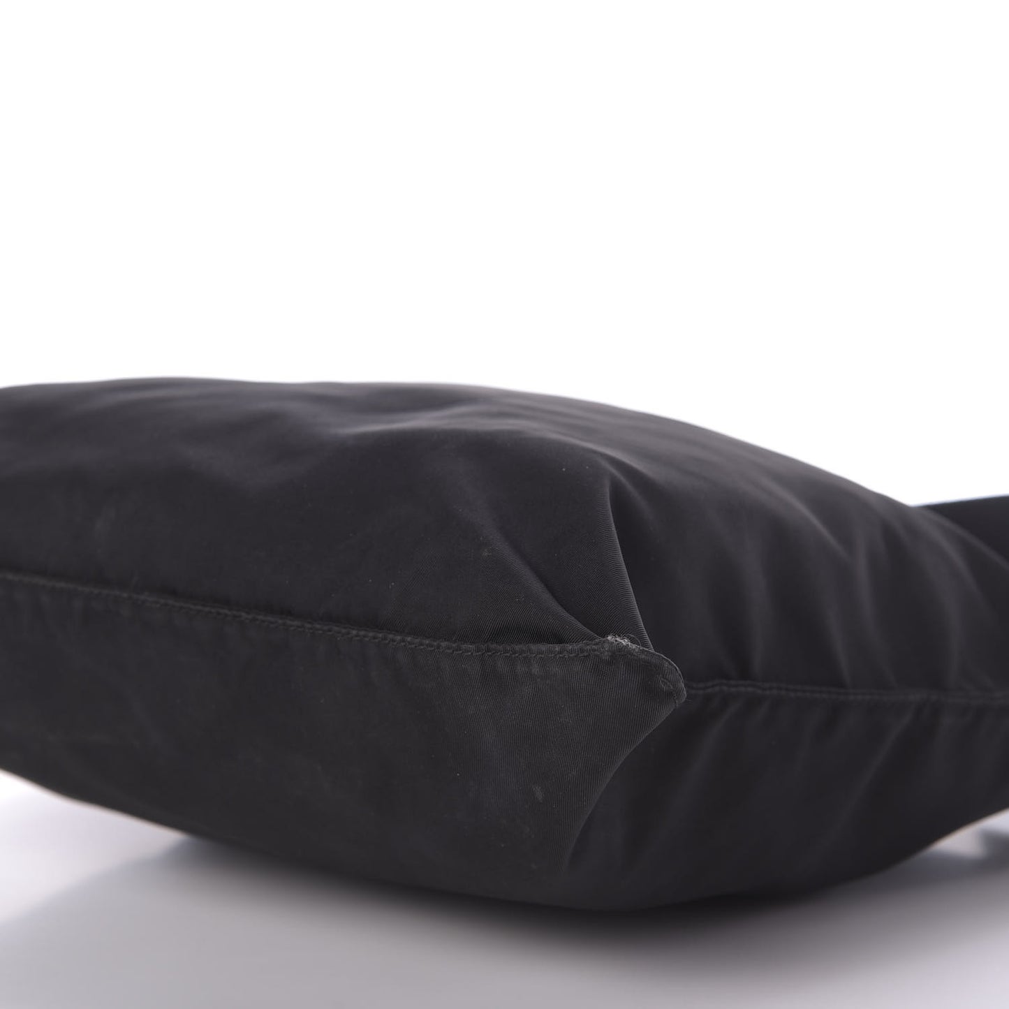 Tessuto Nylon Saffiano Flat Messenger Bag Black