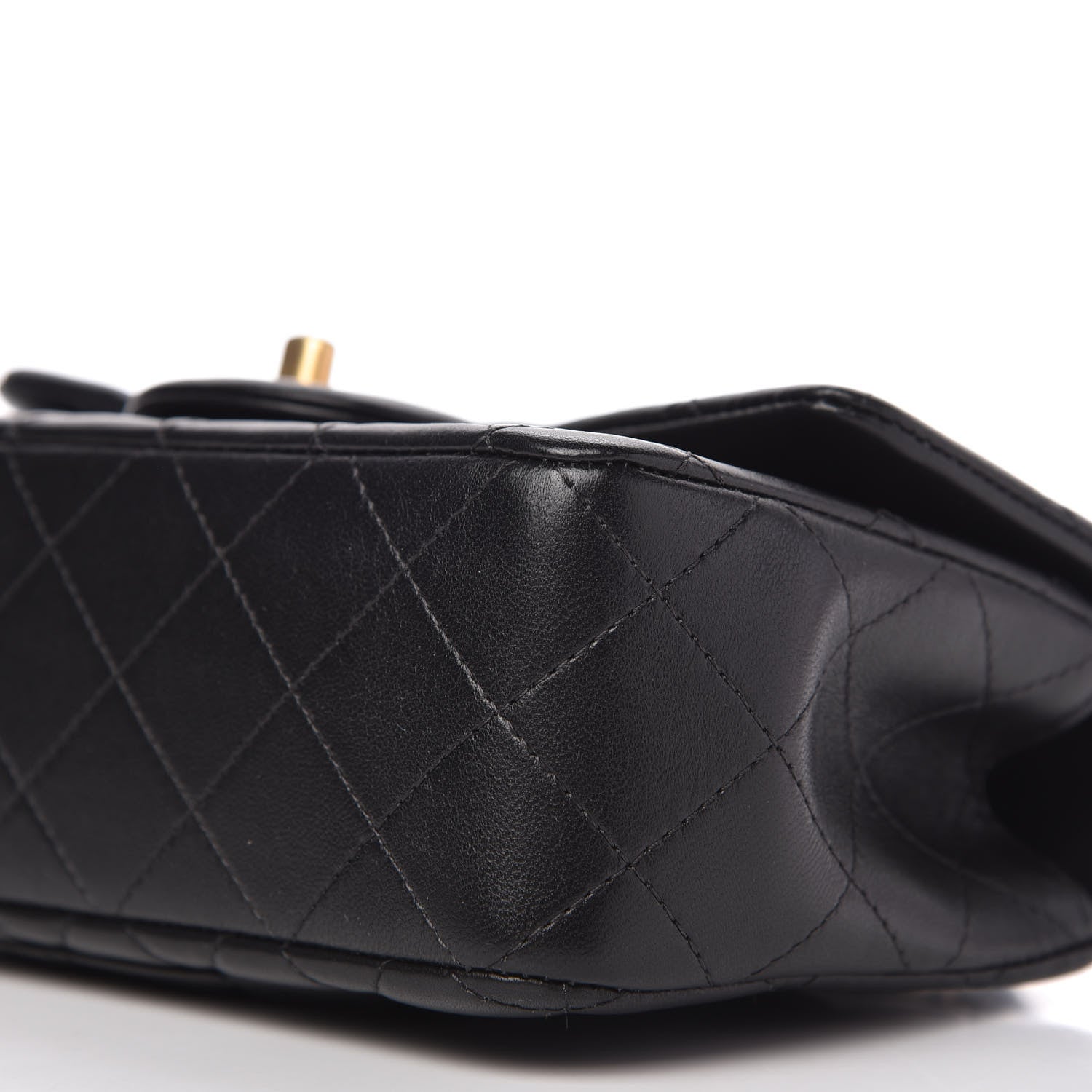 Chanel Lambskin Quilted Mini Top Handle Rectangular Flap Black 7 of 12