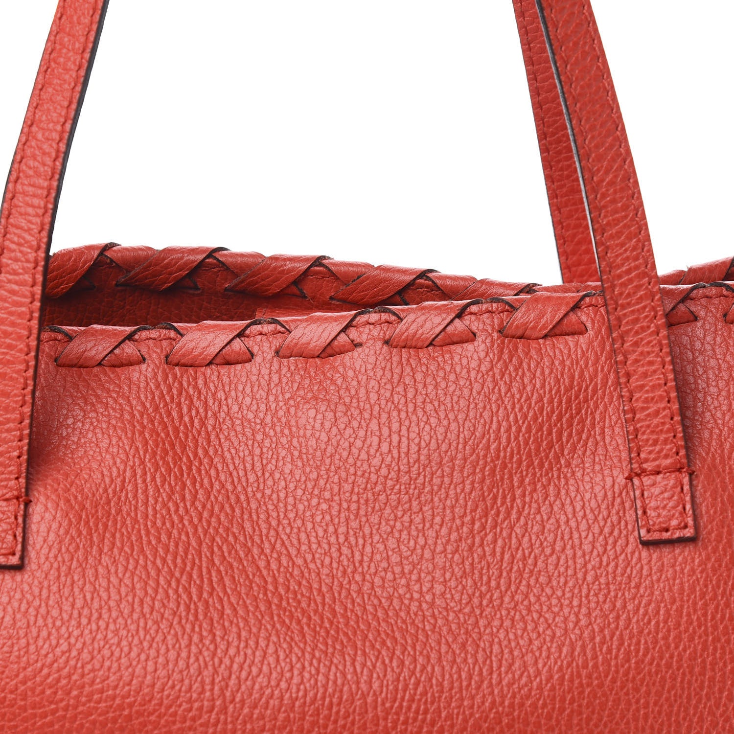 Gucci Pebbled Calfskin Bamboo Tassel Tote Red 12 of 12
