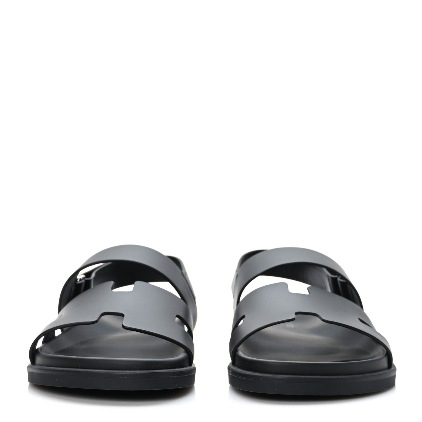 Calfskin Mens Genius Sandals 43 Black