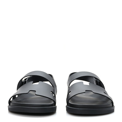 Hermes Calfskin Mens Genius Sandals 43 Black 2 of 9