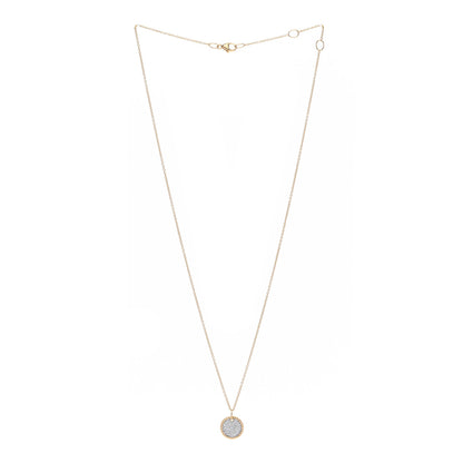 David Yurman 18K Yellow Gold Diamond Cable Collectibles Pave Charm Pendant Necklace 3 of 5
