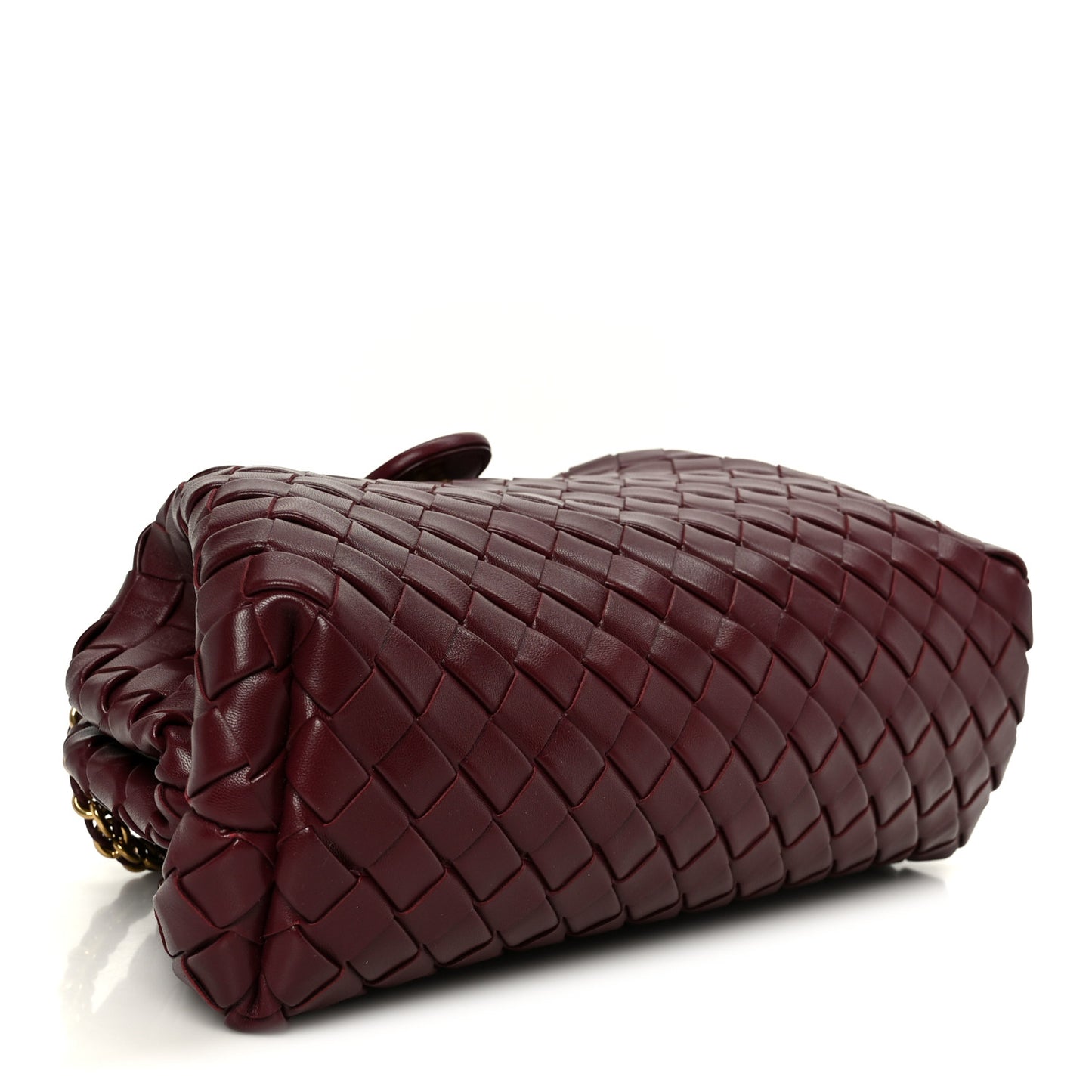 Nappa Intrecciato Small The Lauren 1980 Clutch With Chain Barolo
