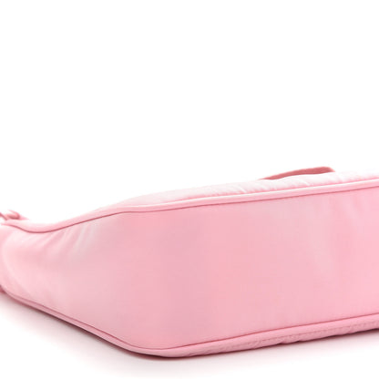 Prada Tessuto Nylon Saffiano Mini Re-Edition 2000 Bag Rosa 5 of 10