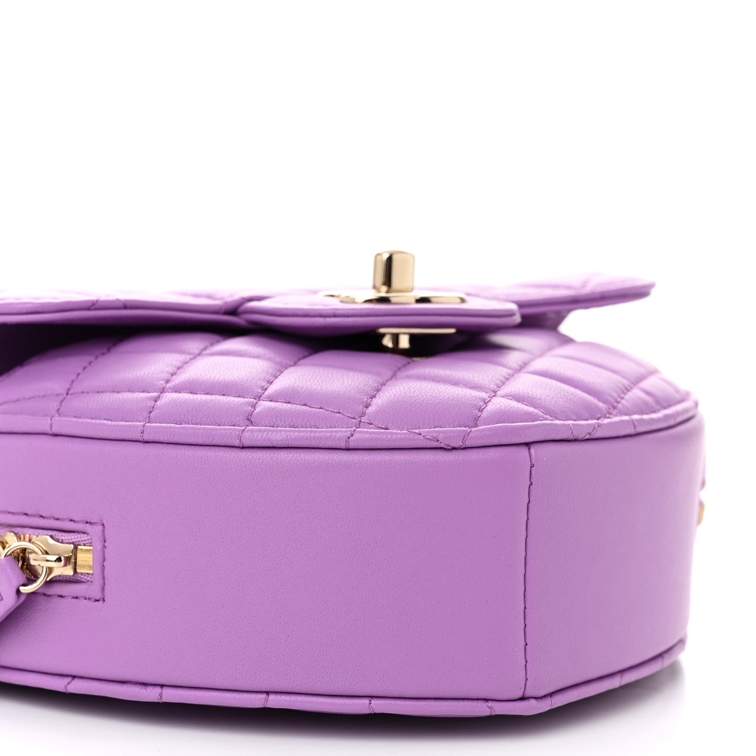 Chanel Lambskin Quilted CC In Love Heart Bag Purple 9 of 10