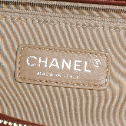 Chanel Glazed Calfskin Mademoiselle Zip Shopping Tote Red 6 of 7