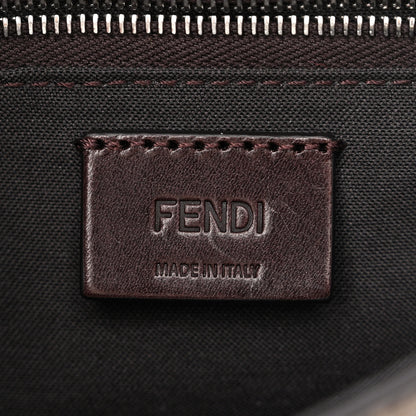 Fendi Glazed Fabric Cotton Vitello King Aura FF 1974 Baguette Belt Pouch Tobacco Moro Grezzo Cuoio 6 of 10