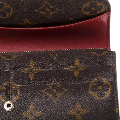 Louis Vuitton Monogram Emilie Wallet Red 8 of 14