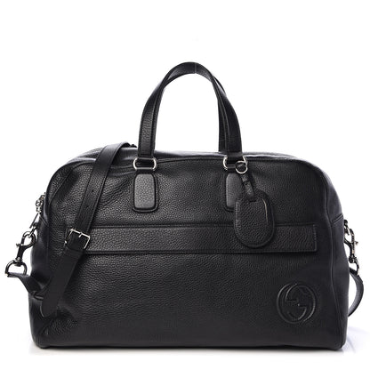 Gucci Pebbled Calfskin Soho Carry On Duffle Black 1 of 11