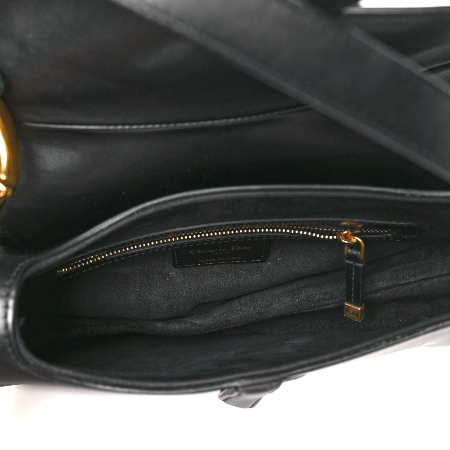 Christian Dior Calfskin Saddle Bag Black 5 of 10