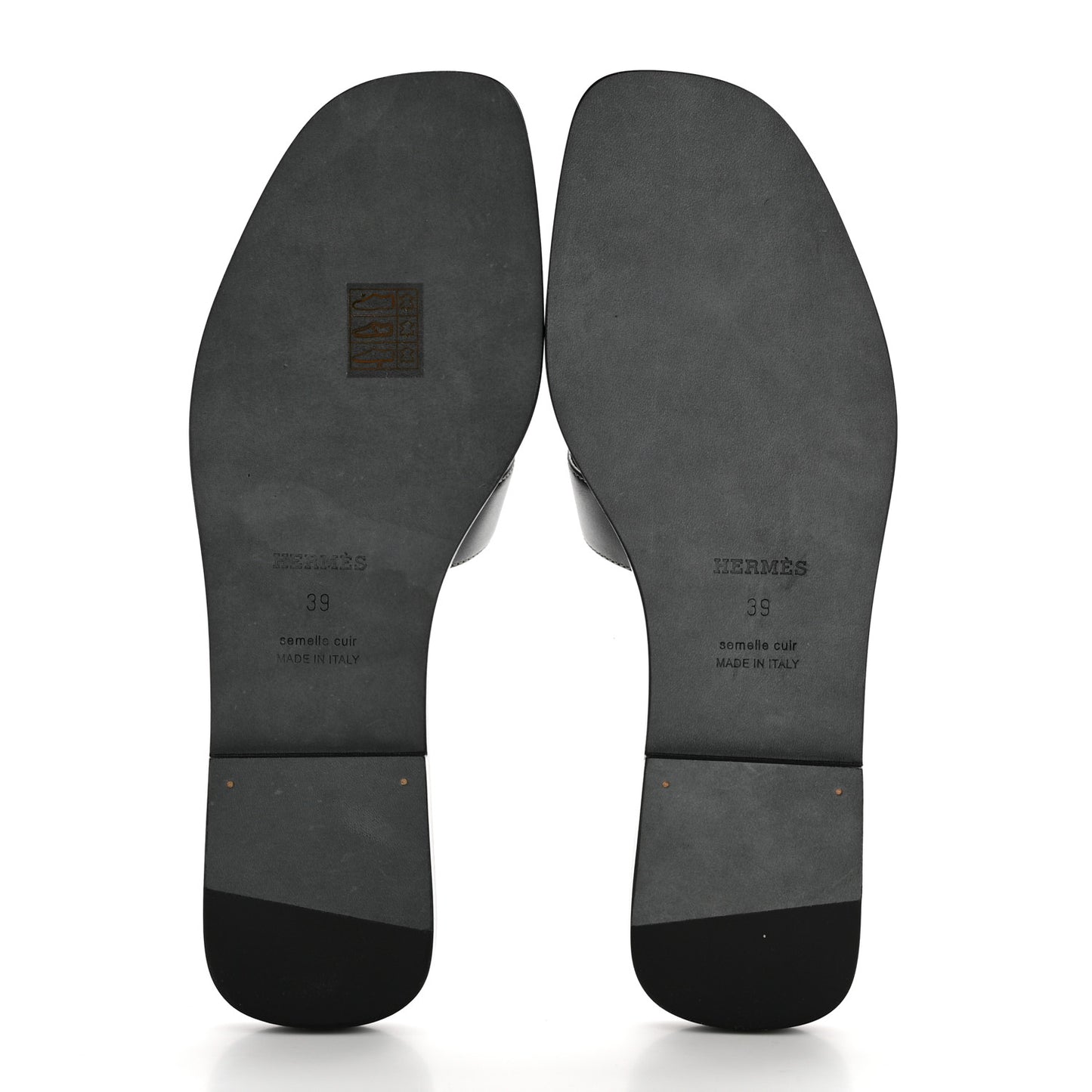 Box Calfskin Oran Sandals 39 Black