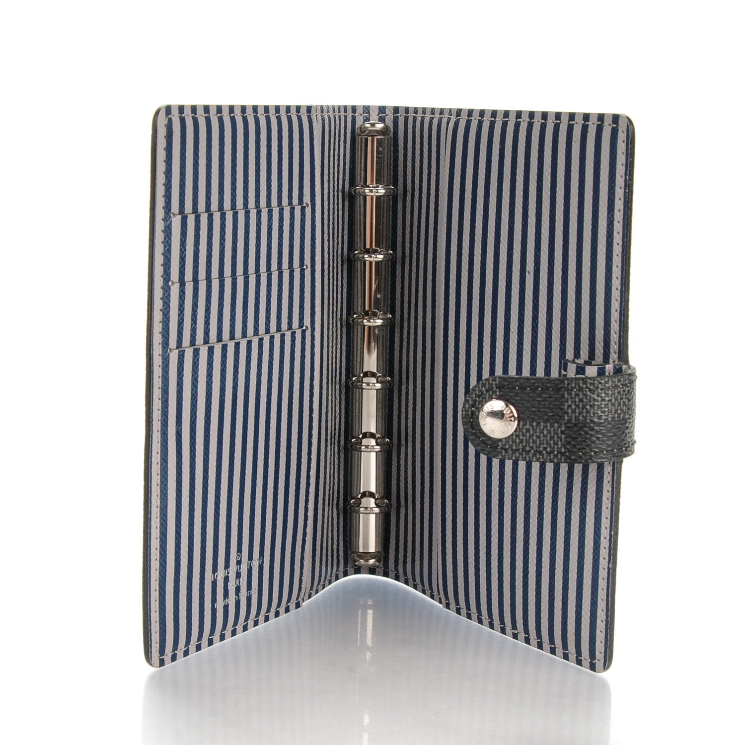 Louis Vuitton Damier Graphite Trunks and Locks Small Ring Agenda Cover 5 of 7