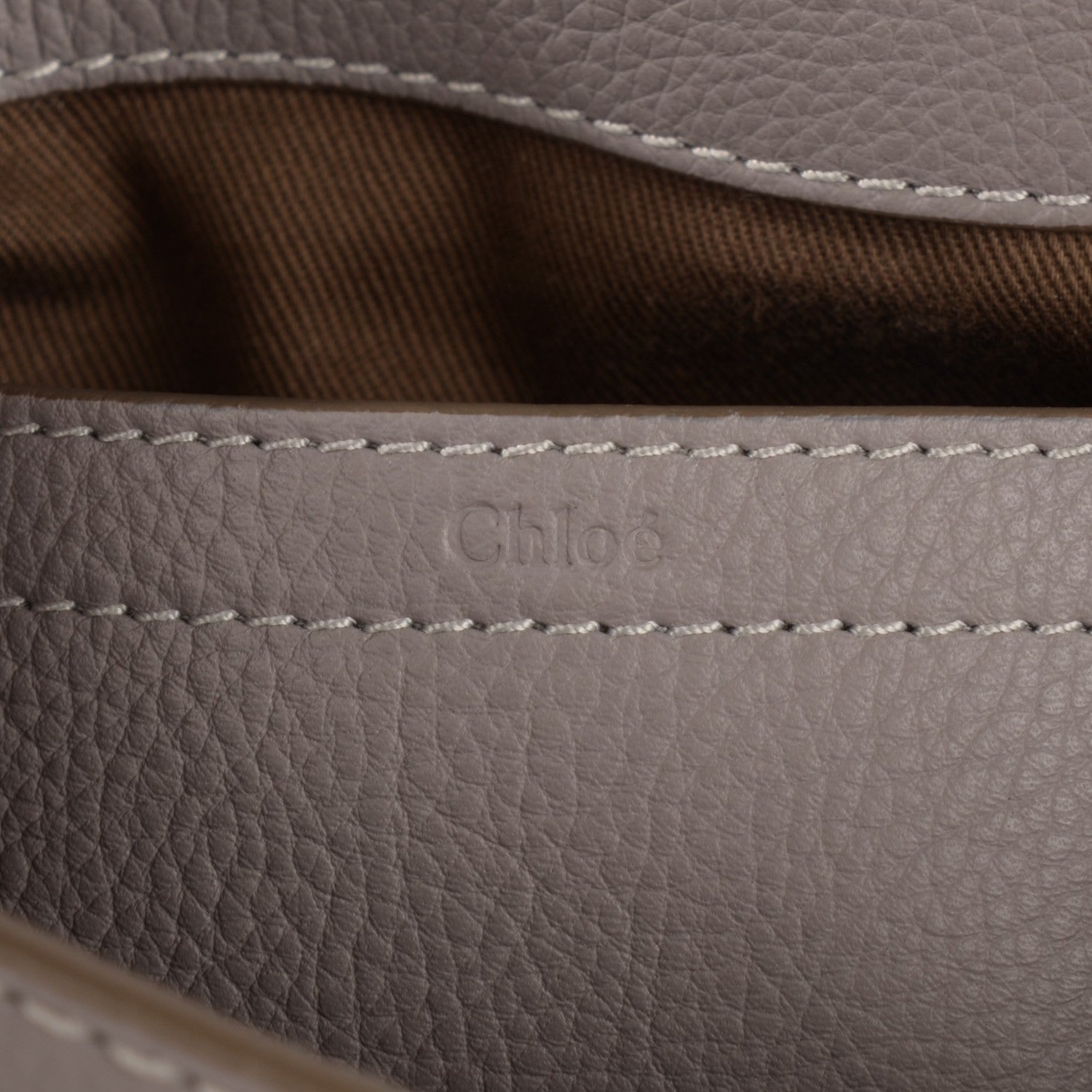 Chloe Calfskin Medium Marcie Round Crossbody Bag Cashmere Grey 5 of 7