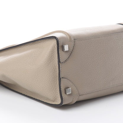 Celine Drummed Calfskin Micro Luggage Dune 5 of 8