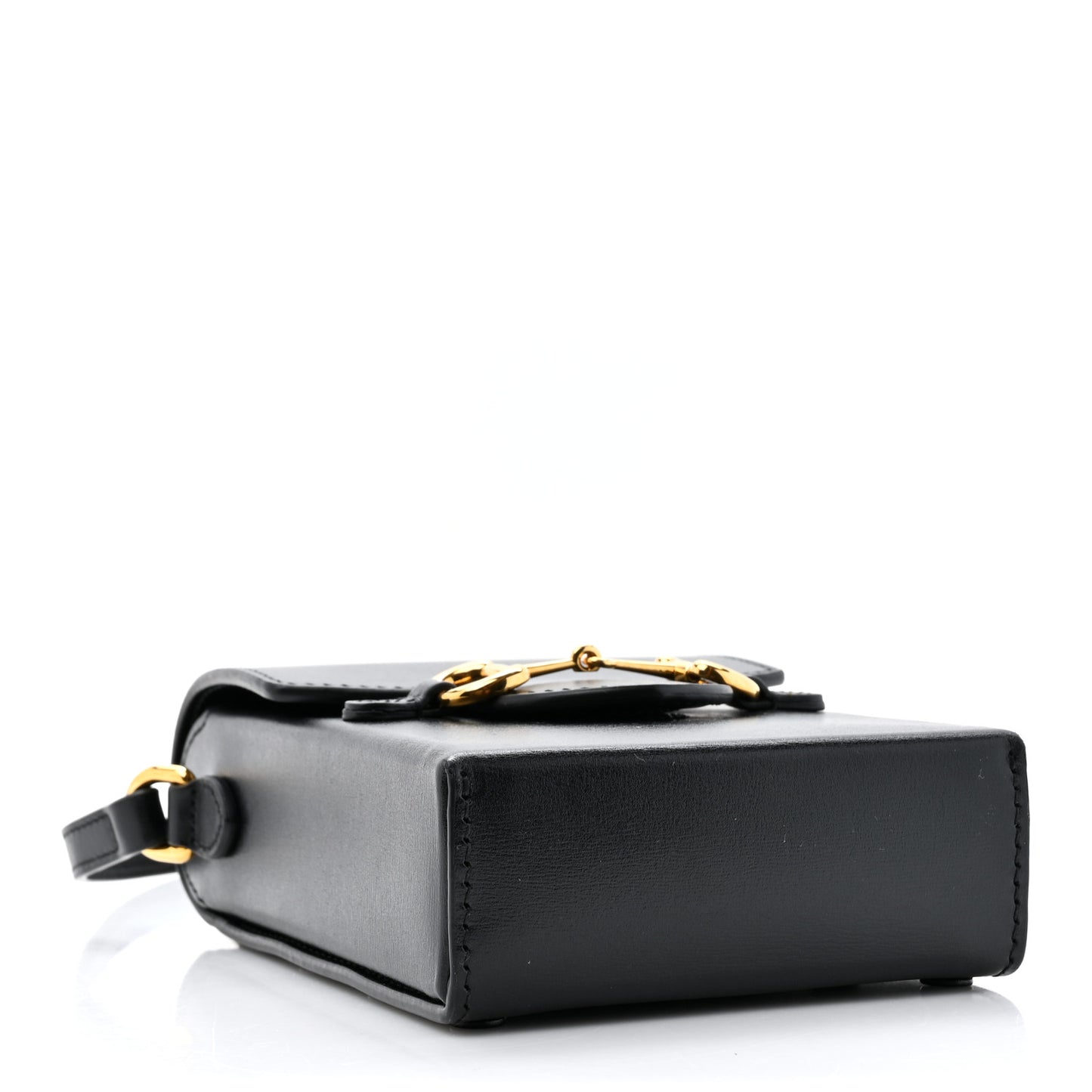 Boarded Plutone Calfskin Mini Horsebit 1955 Crossbody Bag Black