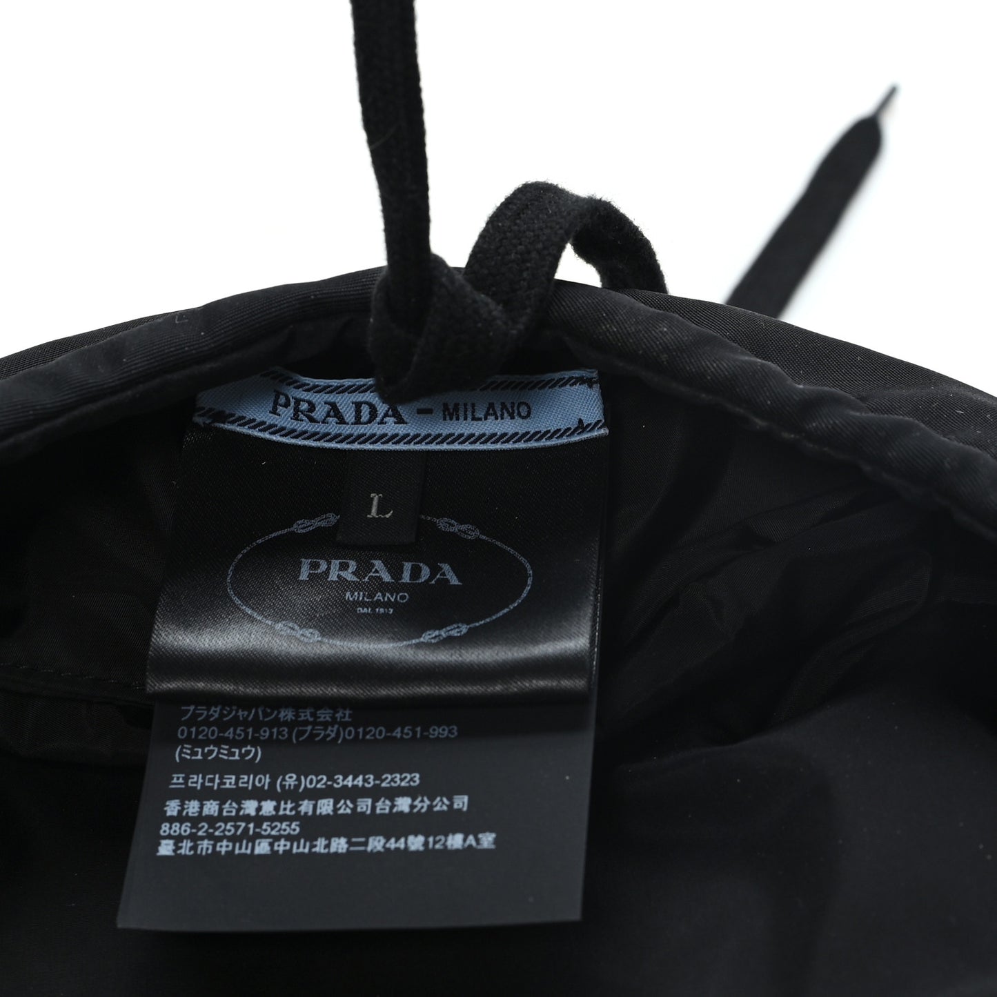 Re-Nylon Metal Triangle Logo Beret L Black
