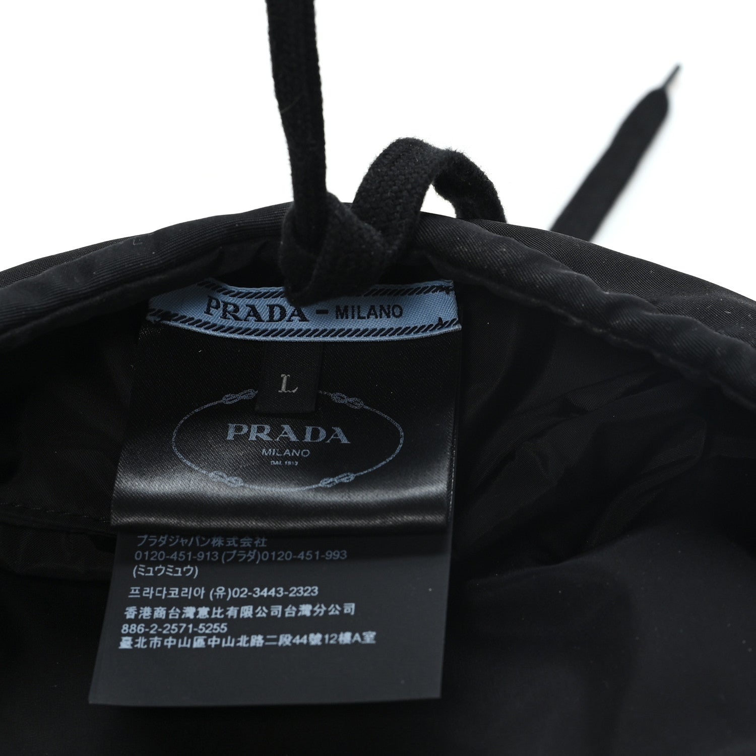 Prada Re-Nylon Metal Triangle Logo Beret L Black 8 of 8
