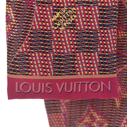 Louis Vuitton Silk Monogram Damier Pop Print Bandeau Pink 3 of 5