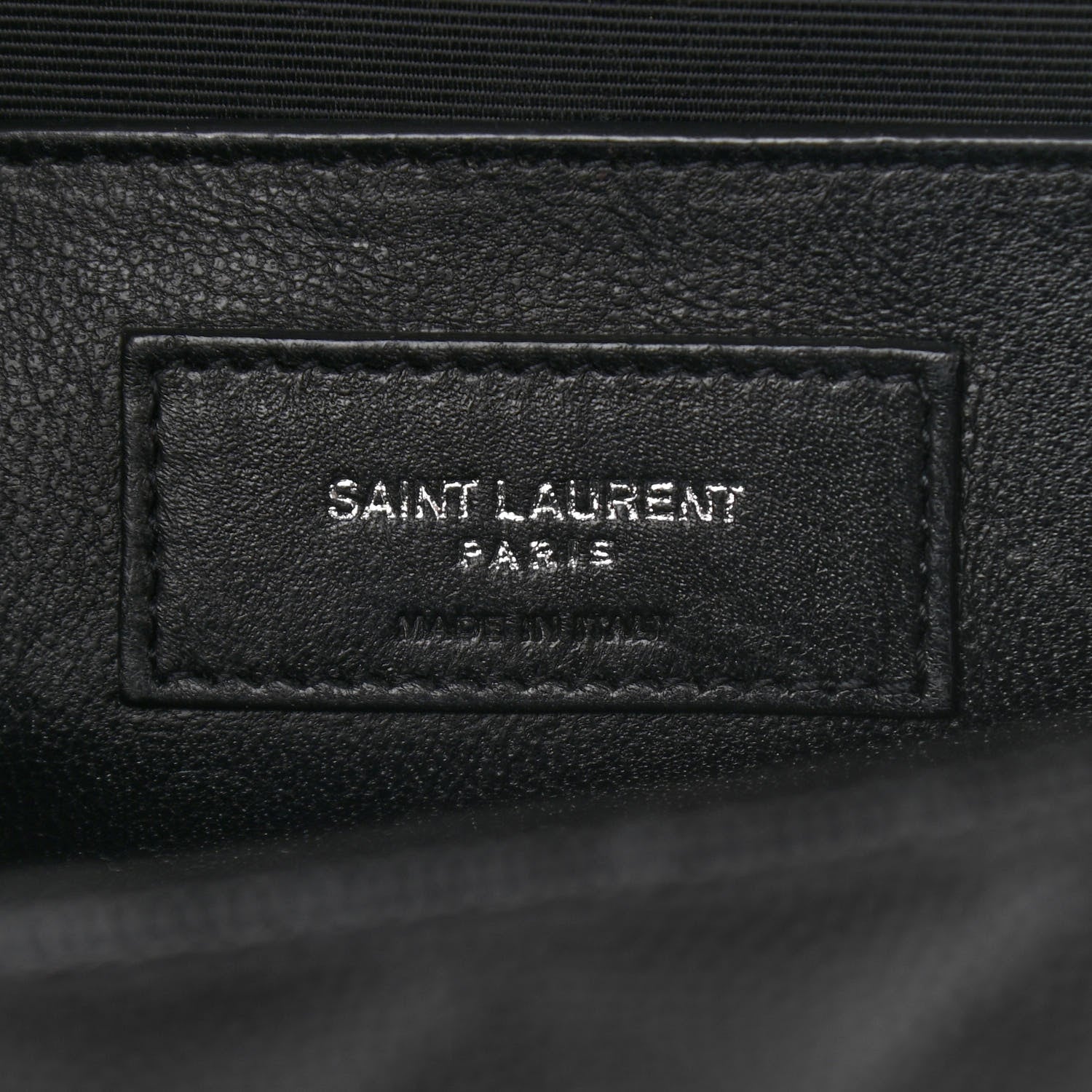 Saint Laurent Grain De Poudre Textured Mixed Matelasse Triquilt Medium Monogram Satchel Black 7 of 10