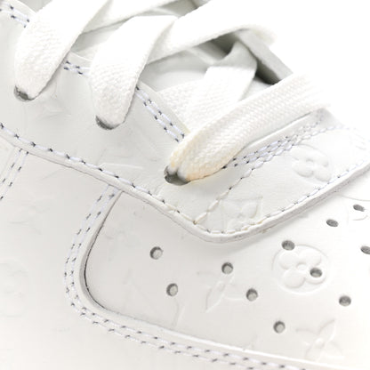 Louis Vuitton X NIKE AIR FORCE 1 Calfskin Monogram Mens Low Top Sneakers 7 White 9 of 10
