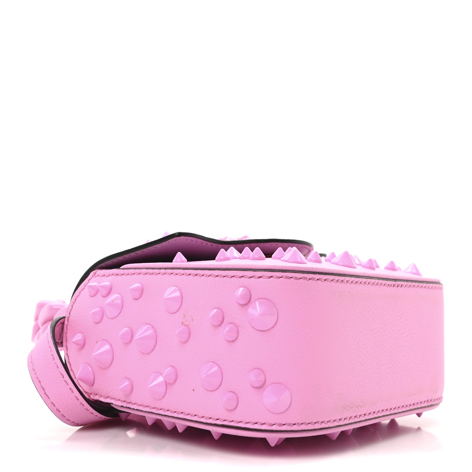 Versace Grained Calfskin Spiked Micro La Medusa Bag Pink Paradise 4 of 11