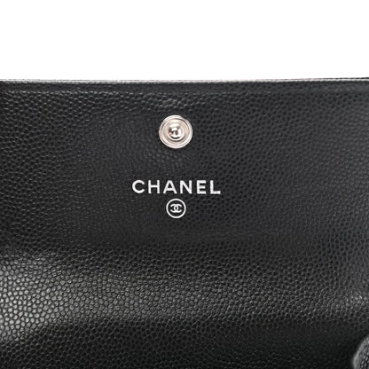 Chanel Caviar Quilted Boy Flap Card Holder Black 6 of 9