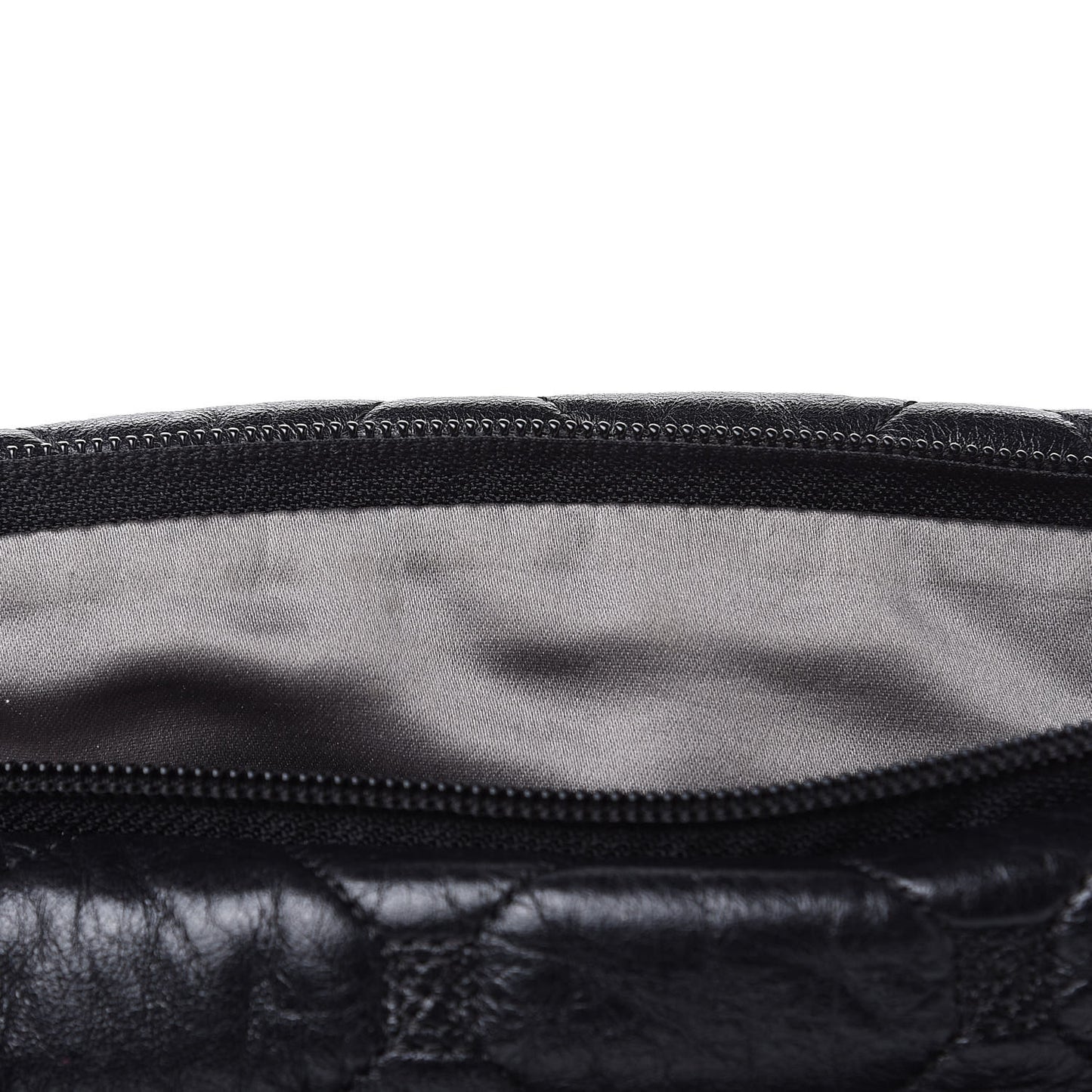 Lambskin Quilted Hidden Chain Bowler Black