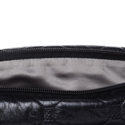 Chanel Lambskin Quilted Hidden Chain Bowler Black 14 of 14