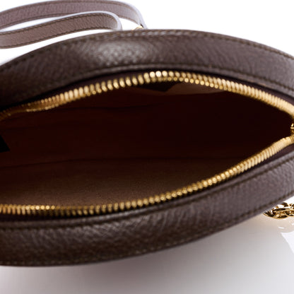 Gucci GG Supreme Monogram Web Mini Ophidia Round Shoulder Bag Brown 5 of 7