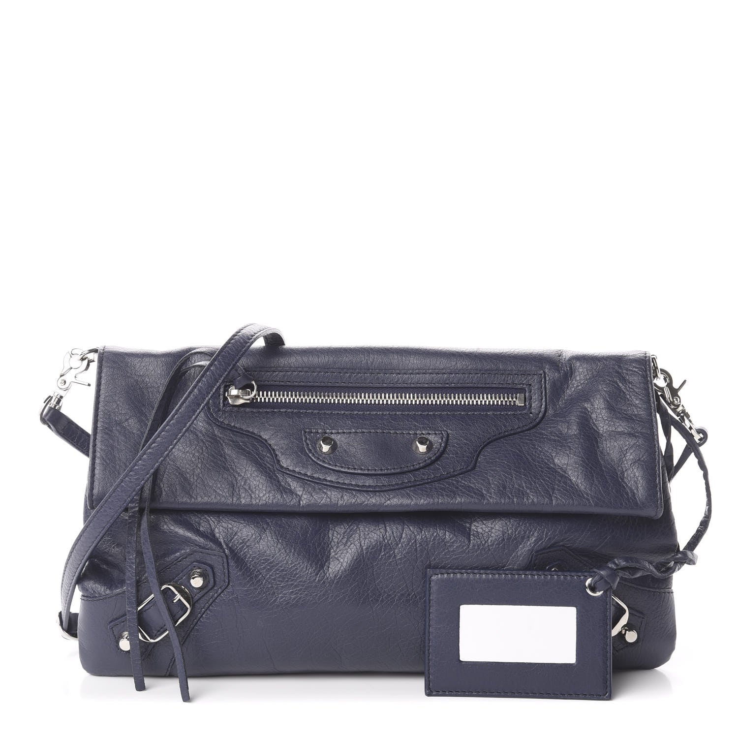 Balenciaga Agneau Classic Silver Hardware Envelope Clutch Gris Chartreux 1 of 7