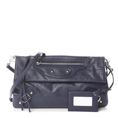 Balenciaga Agneau Classic Silver Hardware Envelope Clutch Gris Chartreux 1 of 7