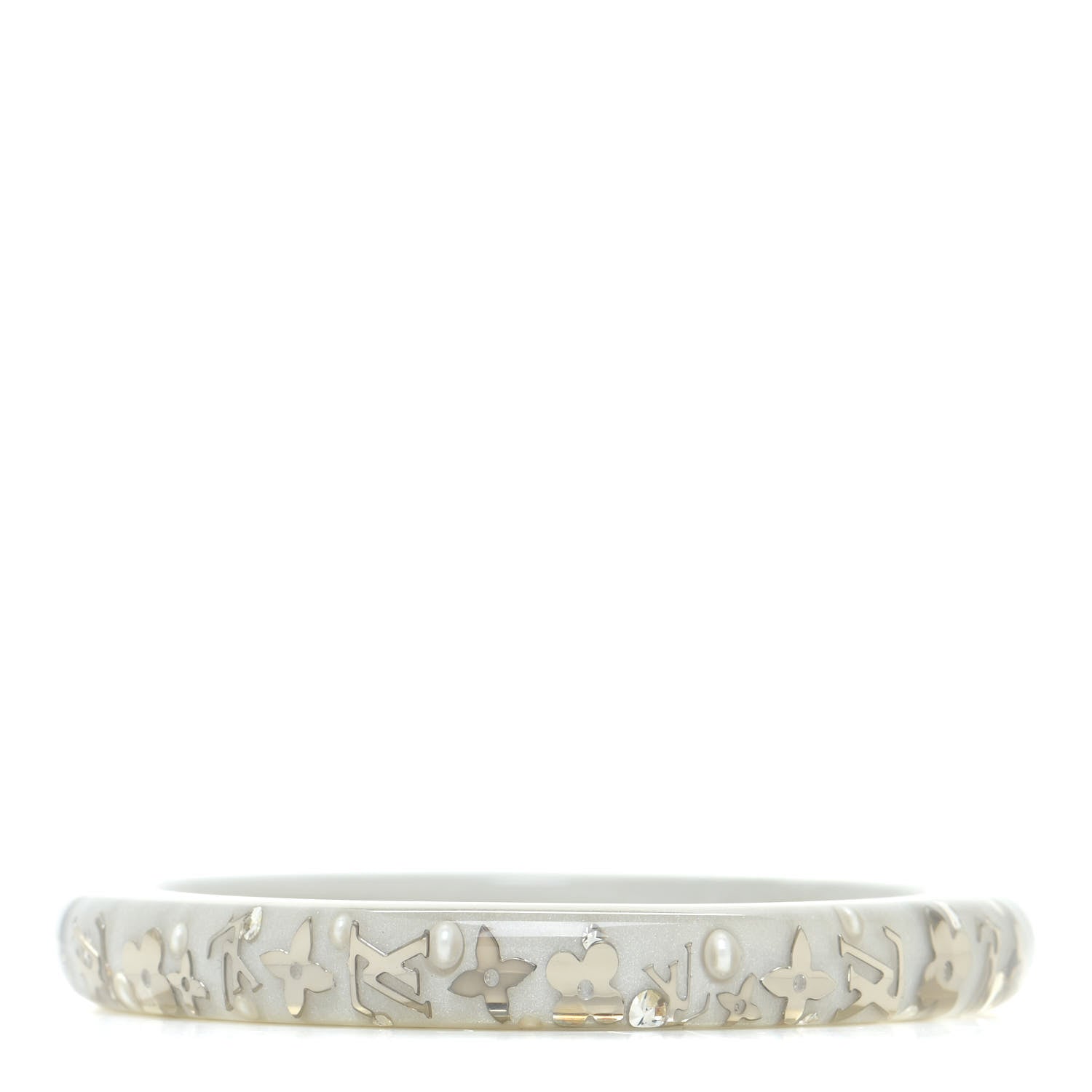 Louis Vuitton Resin Swarovski Medium Inclusion Bracelet PM SIlver 3 of 4