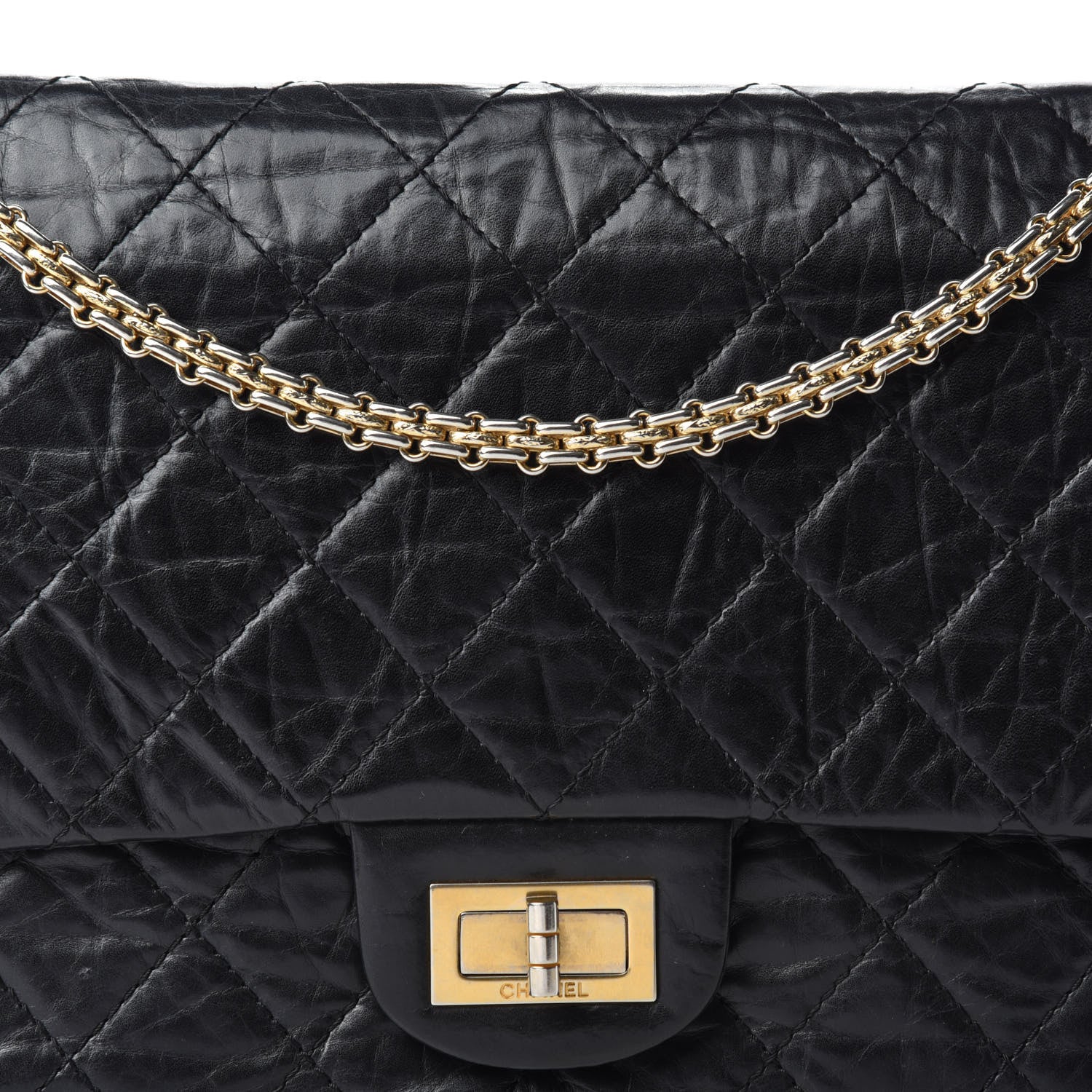 Chanel Aged Calfskin Quilted 50th Anniversary 2.55 Reissue 227 Flap Black 13 of 13