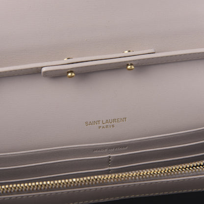 Saint Laurent Smooth Calfskin Sulpice Monogram Chain Wallet Light Natural 8 of 9