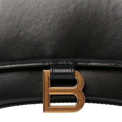 Balenciaga Shiny Box Calfskin Small Hourglass Top Handle Bag Black 8 of 10