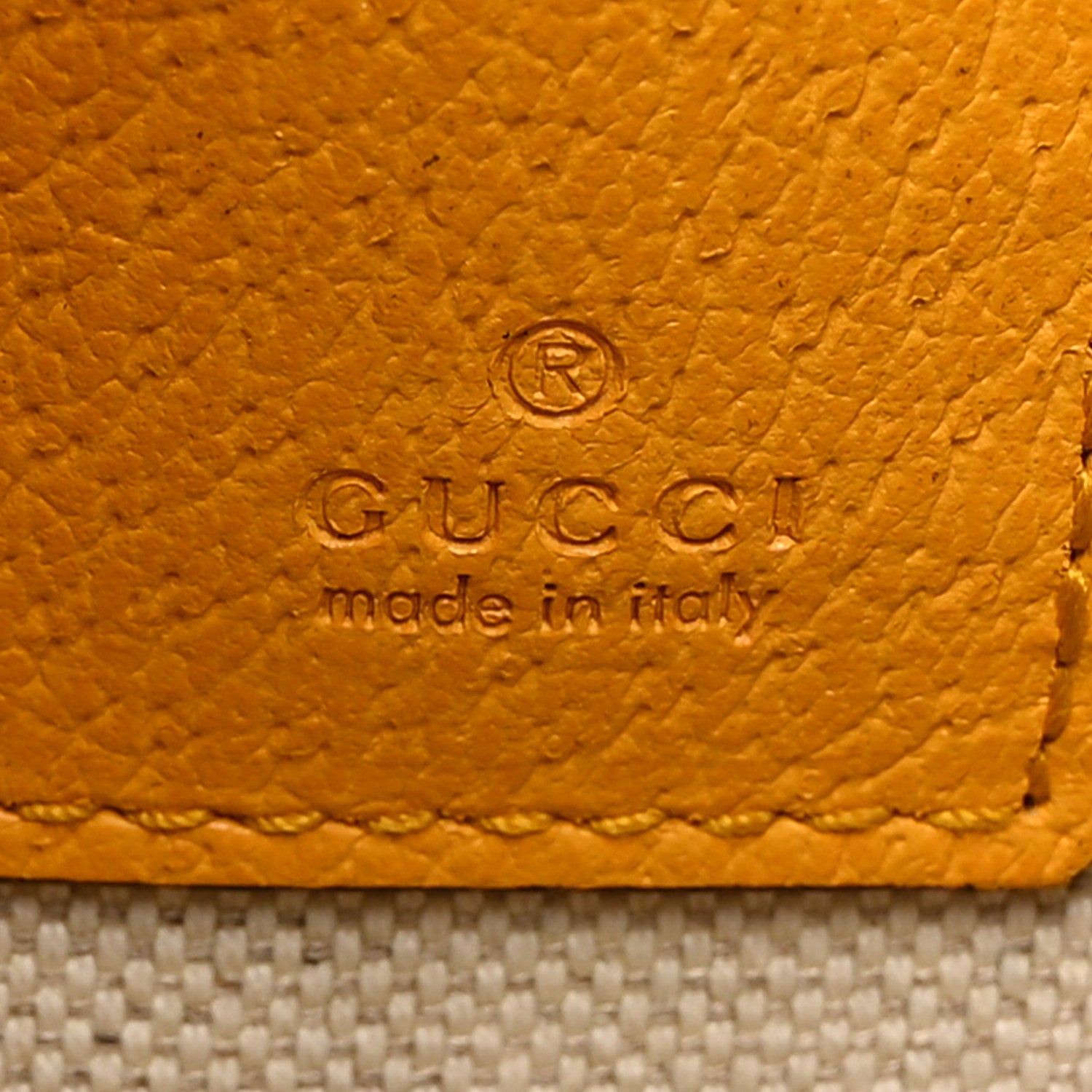 Gucci GG Supreme Monogram Neo Vintage Zip Wristlet Pouch Beige New Acero Crop 6 of 9